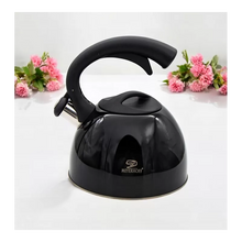 Afbeelding in Gallery-weergave laden, Meyerhoff RVS fluitketel 2,5 liter MH-4014 – Inductie fluitketel – Zwart – Met fluit – Hittebestendige handgreep – Voor gas en inductie