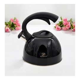 Meyerhoff RVS fluitketel 2,5 liter MH-4014 – Inductie fluitketel – Zwart – Met fluit – Hittebestendige handgreep – Voor gas en inductie