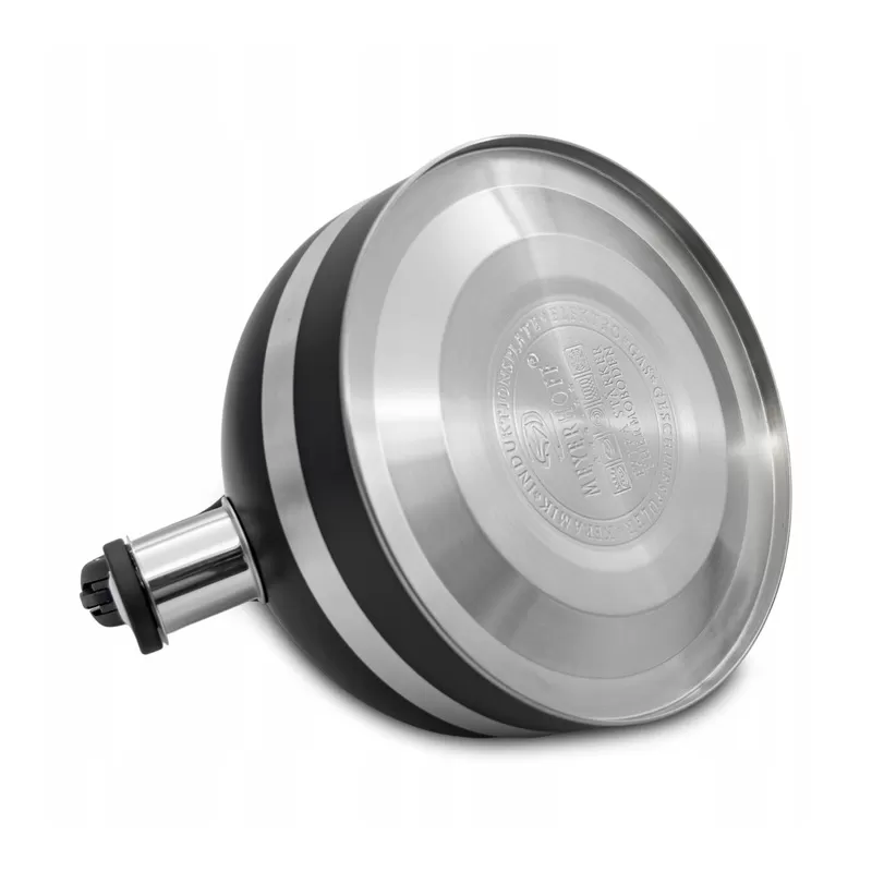 Meyerhoff RVS fluitketel 2,5 liter MH-4156F – Inductie fluitketel – Zwart – Met fluit – Hittebestendige handgreep – Voor gas en inductie