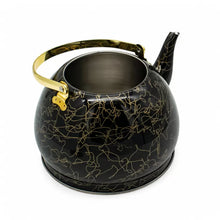 Afbeelding in Gallery-weergave laden, Haus Roland waterketel 3 liter HR710-11 – Inductie waterkoker – Zwart met goud – Zonder fluit – Opklapbaar handvat