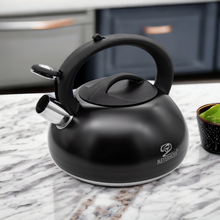 Afbeelding in Gallery-weergave laden, Meyerhoff RVS fluitketel 3 liter MH-4015 – Inductie fluitketel – Matzwart – Modern elegant design