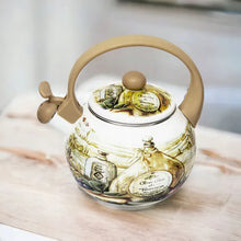 Afbeelding in Gallery-weergave laden, Meyerhoff Toscana fluitketel 2,2L – Emaille inductie fluitketel – Traditioneel Toscaans design – Beige