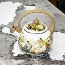 Afbeelding in Gallery-weergave laden, Meyerhoff Toscana fluitketel 2,2L – Emaille inductie fluitketel – Traditioneel Toscaans design – Beige