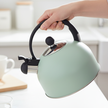 Afbeelding in Gallery-weergave laden, Altom Design Hot Drop Fluitketel 2,5 L – RVS – Glans Mint Groen – Inductie &amp; Alle Warmtebronnen