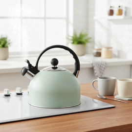 Altom Design Hot Drop Fluitketel 2,5 L – RVS – Glans Mint Groen – Inductie & Alle Warmtebronnen