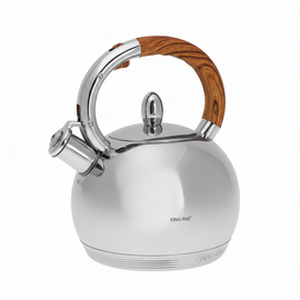 King Hoff KH-3778 Fluitketel 3 L – Gepolijst RVS Zilver – Theeketel Inductie & Alle Warmtebronnen