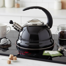 Afbeelding in Gallery-weergave laden, Altom Design Izydor Fluitketel 2,5 L – Emaille Grafiet – Handgemaakt – Inductie &amp; Alle Warmtebronnen