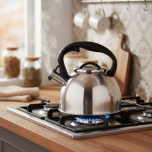 Afbeelding in Gallery-weergave laden, Florina Silia Fluitketel 2,5 L – Geborsteld RVS Zilver – Inductie &amp; Alle Warmtebronnen