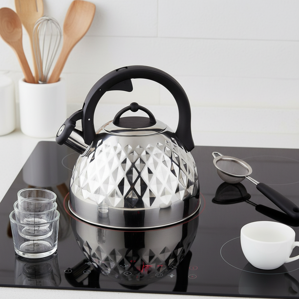 Florina Fenny Fluitketel 2,5 L – RVS Glanzend Zilver – Inductie & Alle Warmtebronnen
