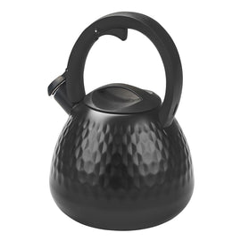 Altom Design Gordon Fluitketel 2,7 L – RVS Mat Zwart – Uniek Ruitpatroon – Inductie & Alle Warmtebronnen