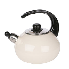 Altom Design Czajnik Fluitketel 2,5 L – Handgemaakt Emaille Crème – Theeketel Inductie & Alle Warmtebronnen