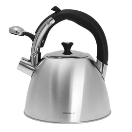 Klausberg KB-7409 Fluitketel 2,2 L – RVS Zilver – Inductie & Alle Warmtebronnen