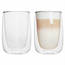 Afbeelding in Gallery-weergave laden, Set van 2 dubbelwandige koffie of thee glazen 250ML