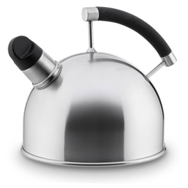 Habonne Mads Odgard Fluitketel Inductie 1.75L – Geborsteld RVS Zilver – Modern Handvat – Dubbele RVS Bodem – Luxe RVS Fluitketel voor Alle Warmtebronnen