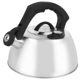 Florina Oblato Fluitketel 2,2 L – RVS Zilver – Met Thermometer – Theeketel Inductie & Alle Warmtebronnen